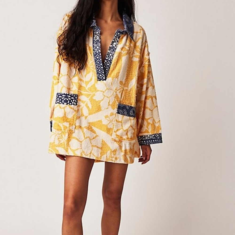 Free People 100% Cotton After Swim Tunic Top Size Small